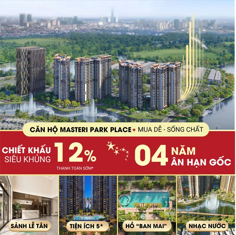 Masteri Park Place mở bán khi nào – Thông tin chính thức sự kiện ra mắt cuối tháng 102025