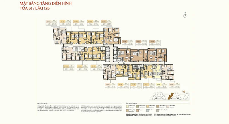 Mặt bằng Masteri CT5 Tòa Ba Lầu 12b