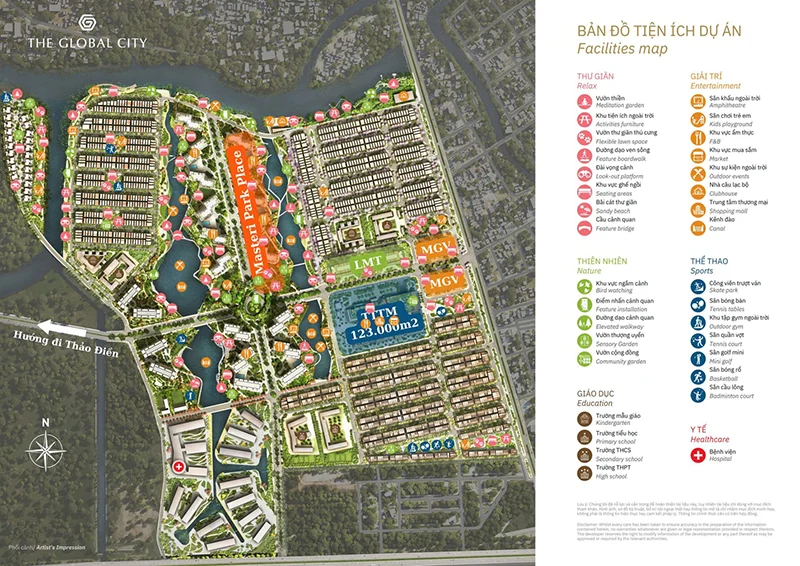 Vị Trí Nhà Mẫu Masteri Park Place tiện ích
