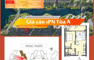 Căn 1PN Masteri Park Place Tòa A giá cực rẻ: Cơ hội an cư và đầu tư thông minh