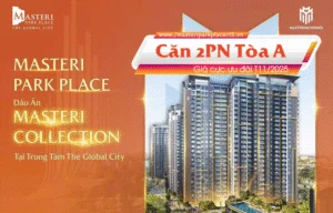 Căn 2PN Masteri Park Place Tòa A giá ưu đãi T11/2025