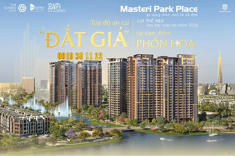 Masteri Park Place áp dụng chính sách lãi cố định của Masterise Homes - Bách Như Properties - BNPs